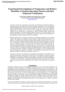 Experimental Investigations of Temperature and Relative Humidity