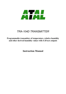 TRA-104D Gebruikershandleiding / Manual