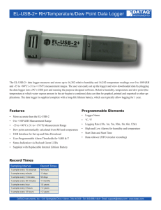 EL-USB-2+ RH/Temperature/Dew Point Data Logger