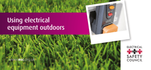 Using electrical equipment outdoors safely