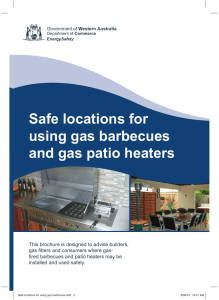 Safe locations for using gas barbecues
