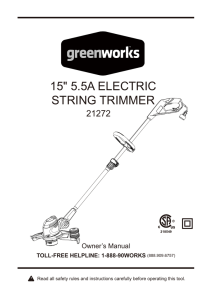 15" 5.5a electric string trimmer