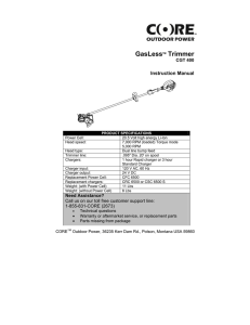 GasLessTM Trimmer - Core Outdoor Power