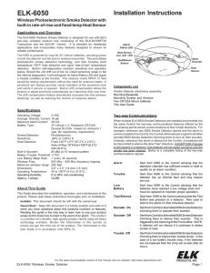 ELK-6050 Instructions