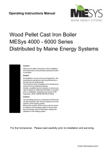 MESys Boiler Operating Manual