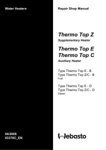 Thermo Top Z Thermo Top E Thermo Top C