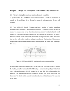 DESIGN AND ANALYSES OF A DIMPLE ARRAY INTERCONNECT