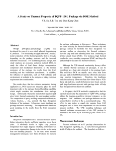 A Study on Thermal Property of TQFP-100L Package via