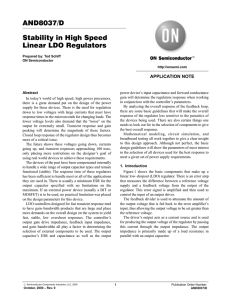 AND8037/D Stability in High Speed Linear LDO Regulators