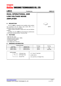 UNISONIC TECHNOLOGIES CO., LTD LM833