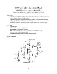 ES330 Laboratory Experiment No. 2 NMOS Common