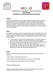 Childhaven Community Nursery, Parent sessions