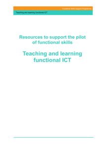 Teaching and learning functional ICT