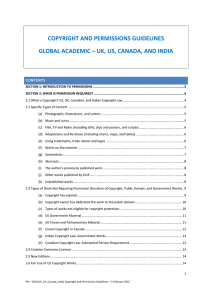 COPYRIGHT AND PERMISSIONS GUIDELINES GLOBAL