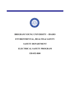 Electrical Safety Program - Brigham Young University