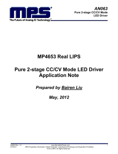 MP4653 Real LIPS Pure 2-stage CC/CV Mode LED Driver