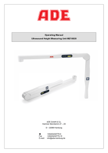 Operating Manual Ultrasound Height Measuring Unit MZ10020