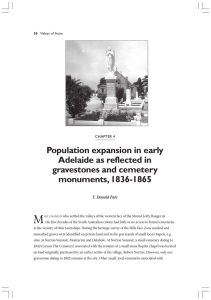 Population expansion in early Adelaide as reflected in gravestones