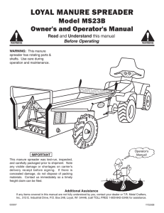 T.R. Metal Crafters, Inc. MS23B Manual