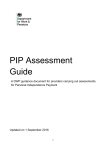 Personal Independence Payment assessment guide