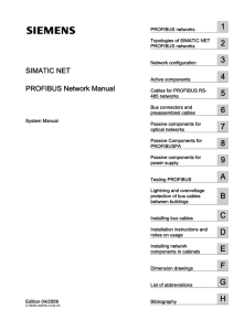 PROFIBUS Network Manual