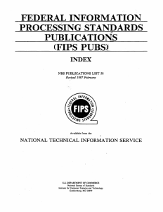 federal information processing standards publications