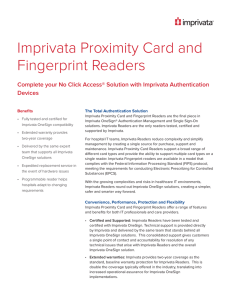 Imprivata Proximity Card and Fingerprint Readers