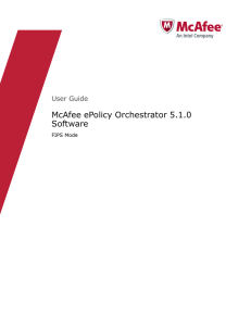 ePolicy Orchestrator 5.1 FIPS Mode User Guide
