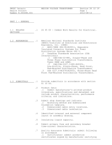 PWGSC Ontario MEDIUM VOLTAGE TRANSFORMER Section 26