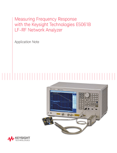 Measuring Frequency Response with the Keysight Technologies