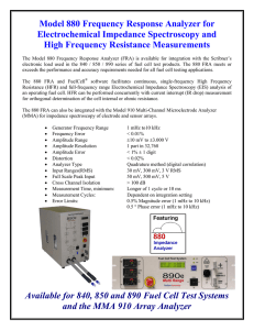 Model 880 Integral FRA for Fuel Cell Impedance Measurements