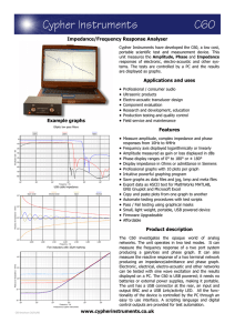 C60 Brochure - C60 Impedance Analyser