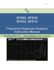 Frequency Response Analyzer Manual