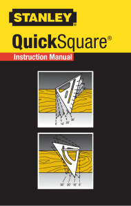 Quick Square Instruction Manual