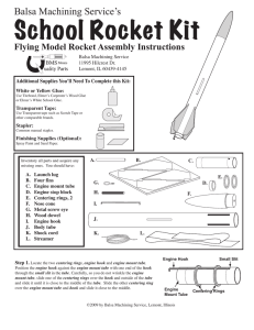 School Rocket Kit - Balsa Machining Service