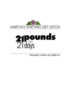 Table Of Contents - Martha`s Vineyard Diet Detox