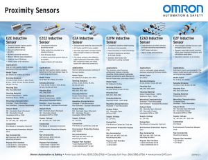 Omron Proximity Sensors Brochure