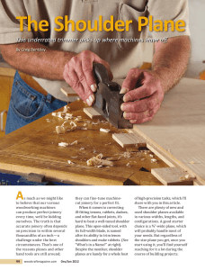 The Shoulder Plane - Woodcraft Magazine