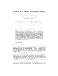 Principal Type Schemes for Modular Programs