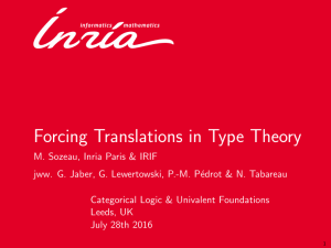 Forcing Translations in Type Theory