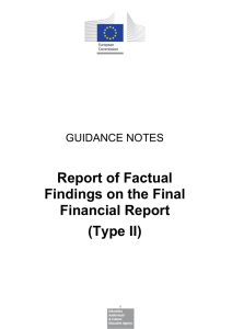 Report of Factual Findings on the Final Financial Report (Type II)