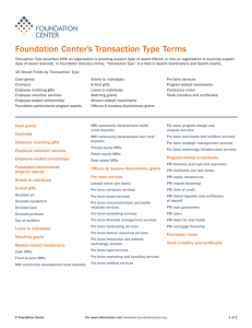 Transaction Type terms - Foundation Directory Online