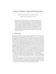 Program Synthesis Using Dual Interpretation - Yices