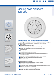Ceiling swirl diffusers Type VDL