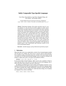 Safely Composable Type-Specific Languages