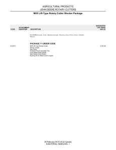 AGRICULTURAL PRODUCTS JOHN DEERE ROTARY CUTTERS