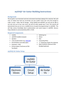 myDAQ Air Guitar Electronic Gloves Circuit Setup Air Guitar VIs