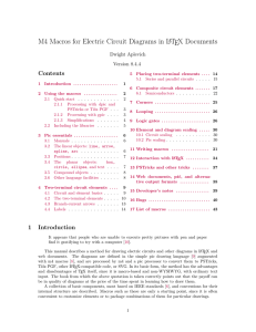 M4 Macros for Electric Circuit Diagrams in LATEX Documents