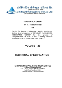 technical specification - Engineering Projects India Ltd.