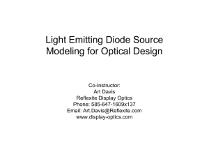 Light Emitting Diode Source Modeling for Optical Design
